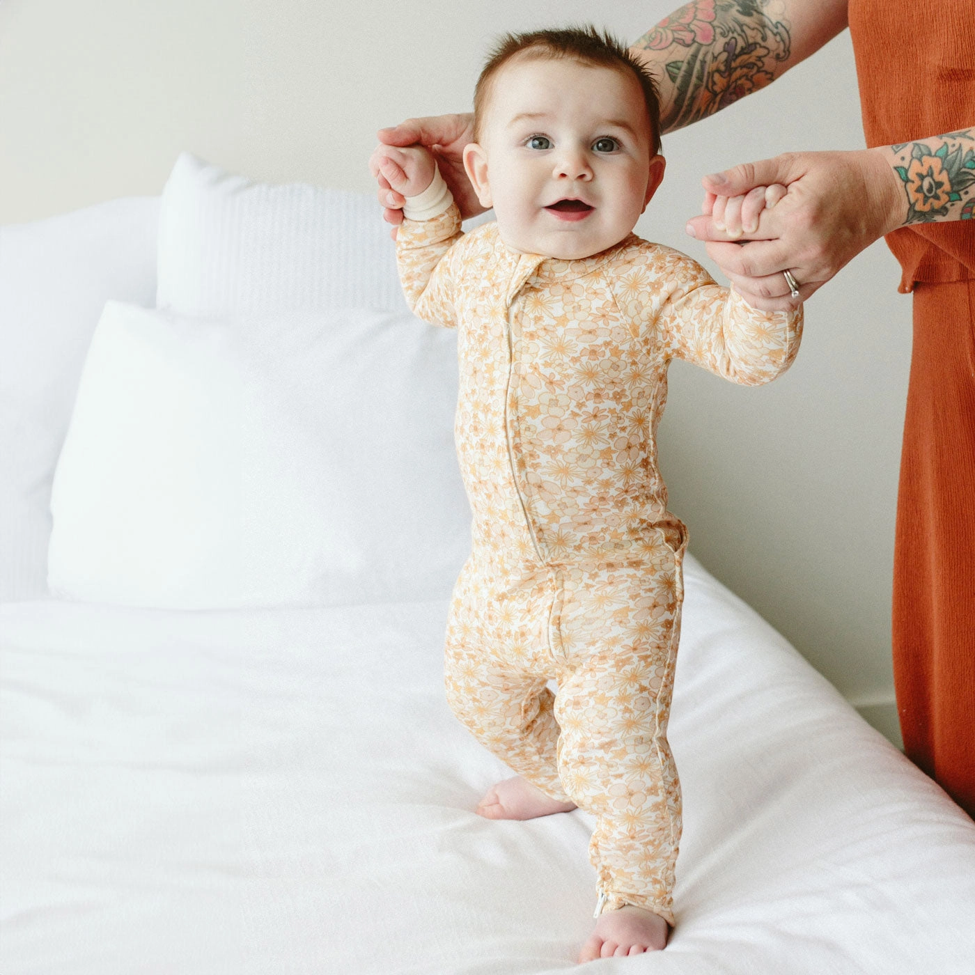 Grow with You Footie   Snug Fit - Wildflower
