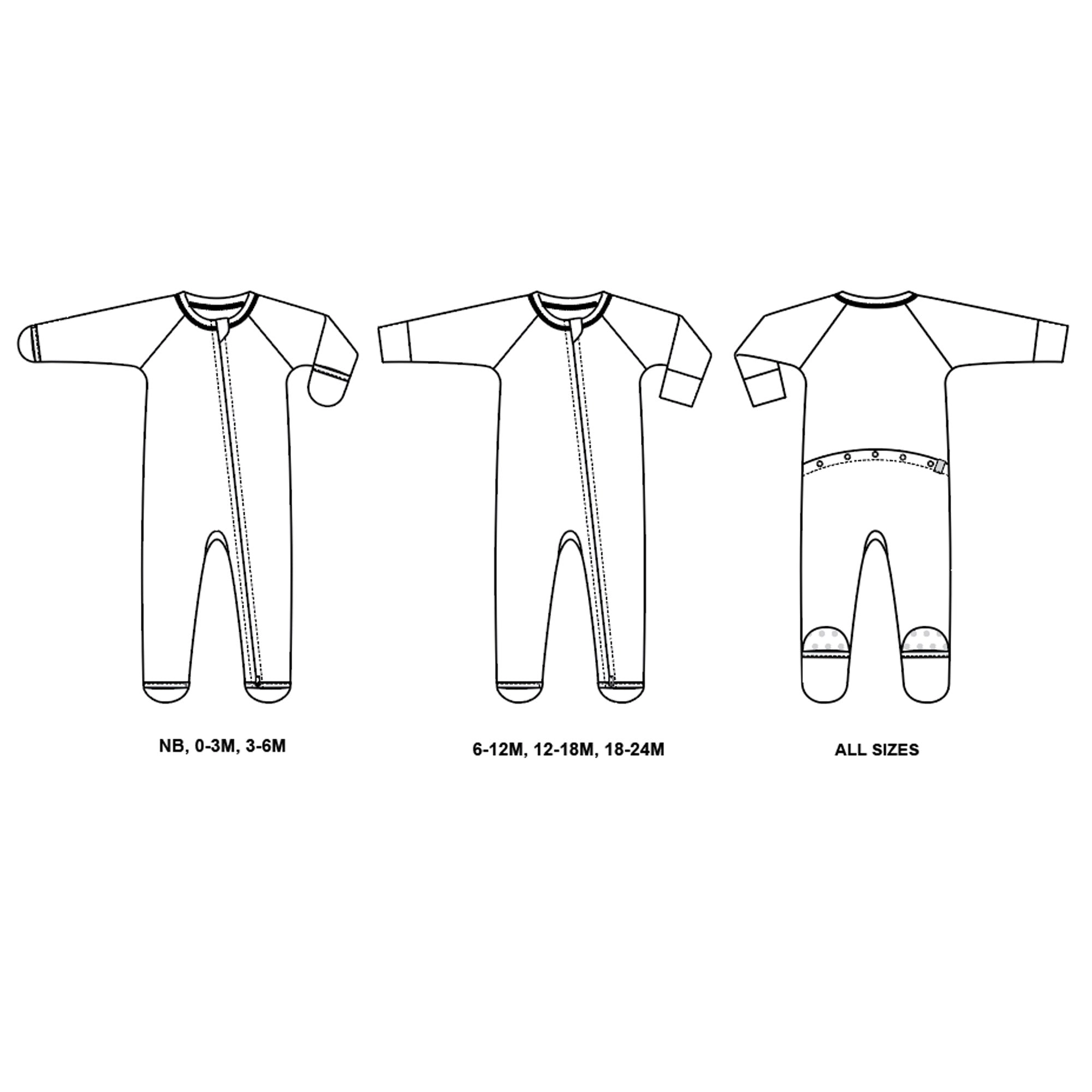 Grow with You Footie   Snug Fit - Wildflower