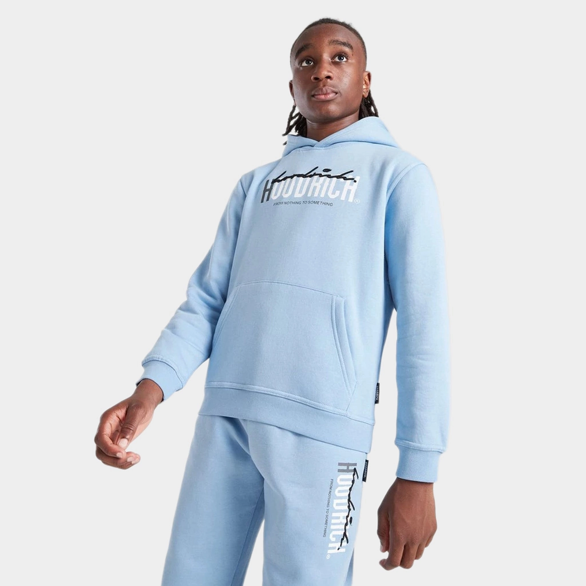 Hoodrich Junior Boys' Certify V2 Pullover Hoodie Clear Sky / White - Black