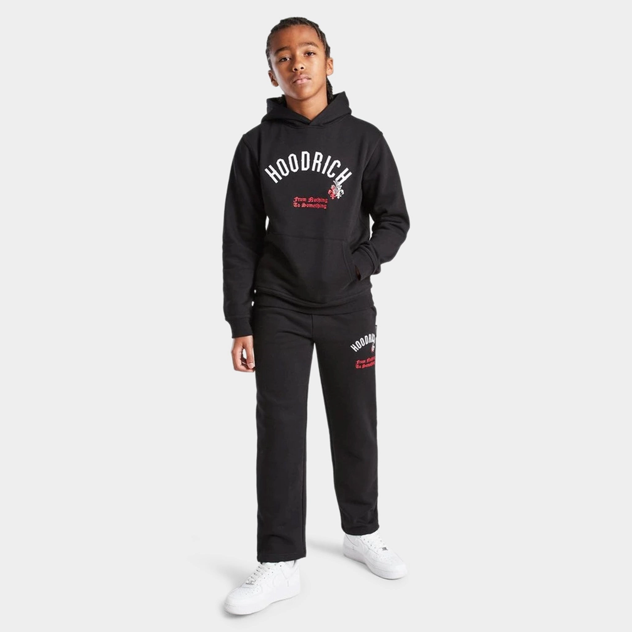 Hoodrich Junior Boys' Shadow Hoodie Black / White - Lychee