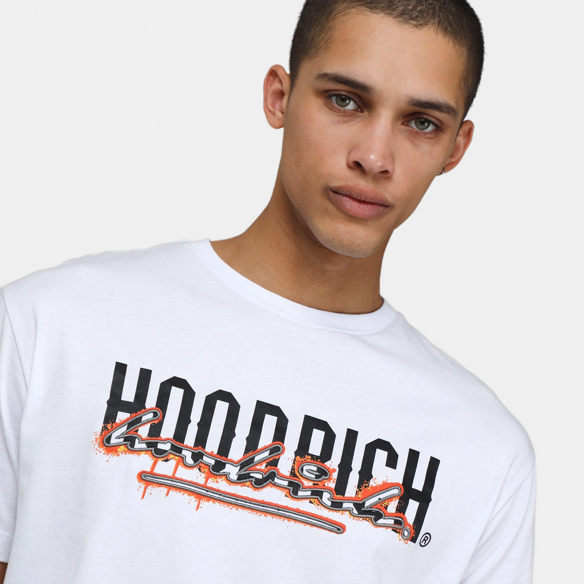 Hoodrich OG Splatter T-shirt White / Black - Flame