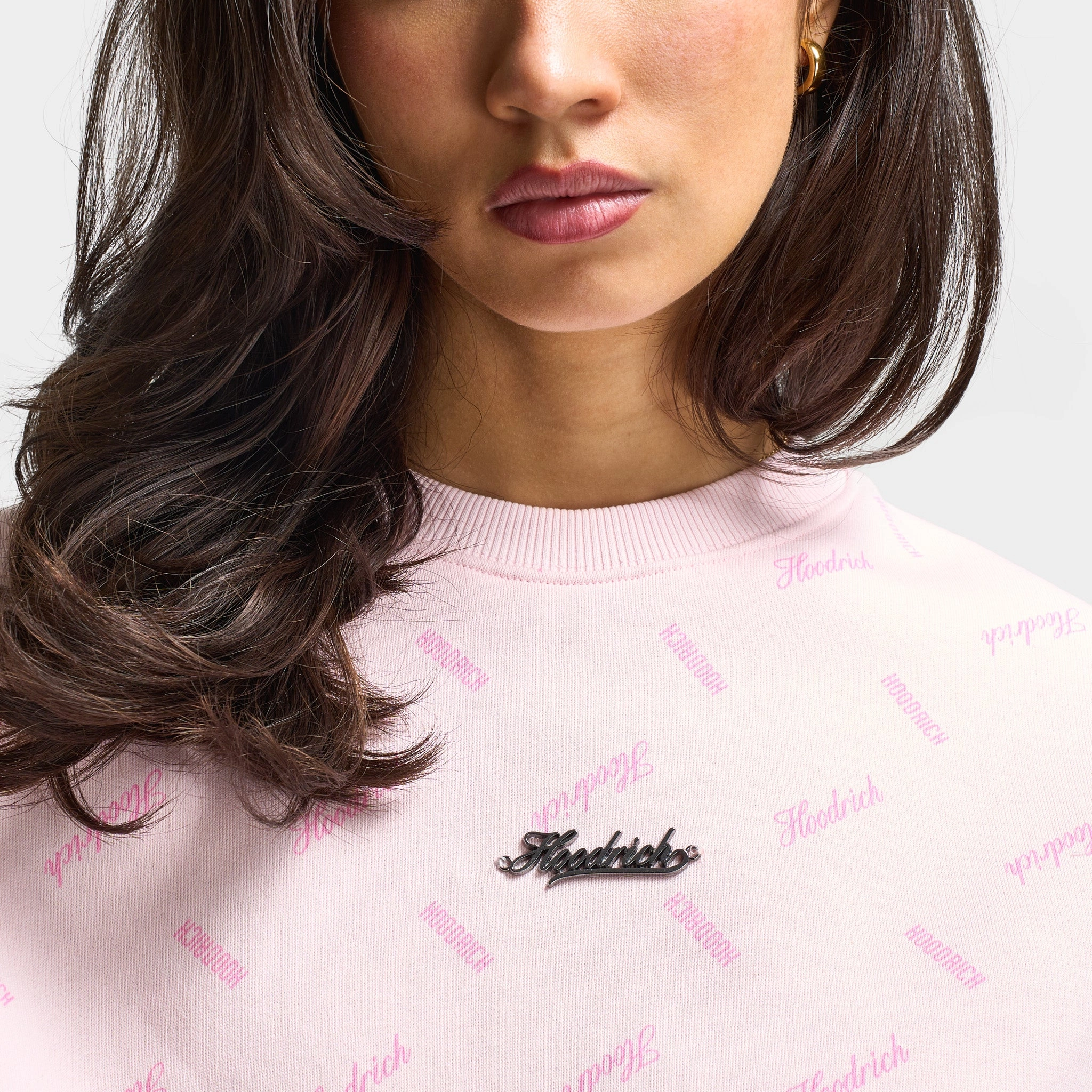 Hoodrich Women's Flock Oversized Sweatshirt Pink A Boo / Silver