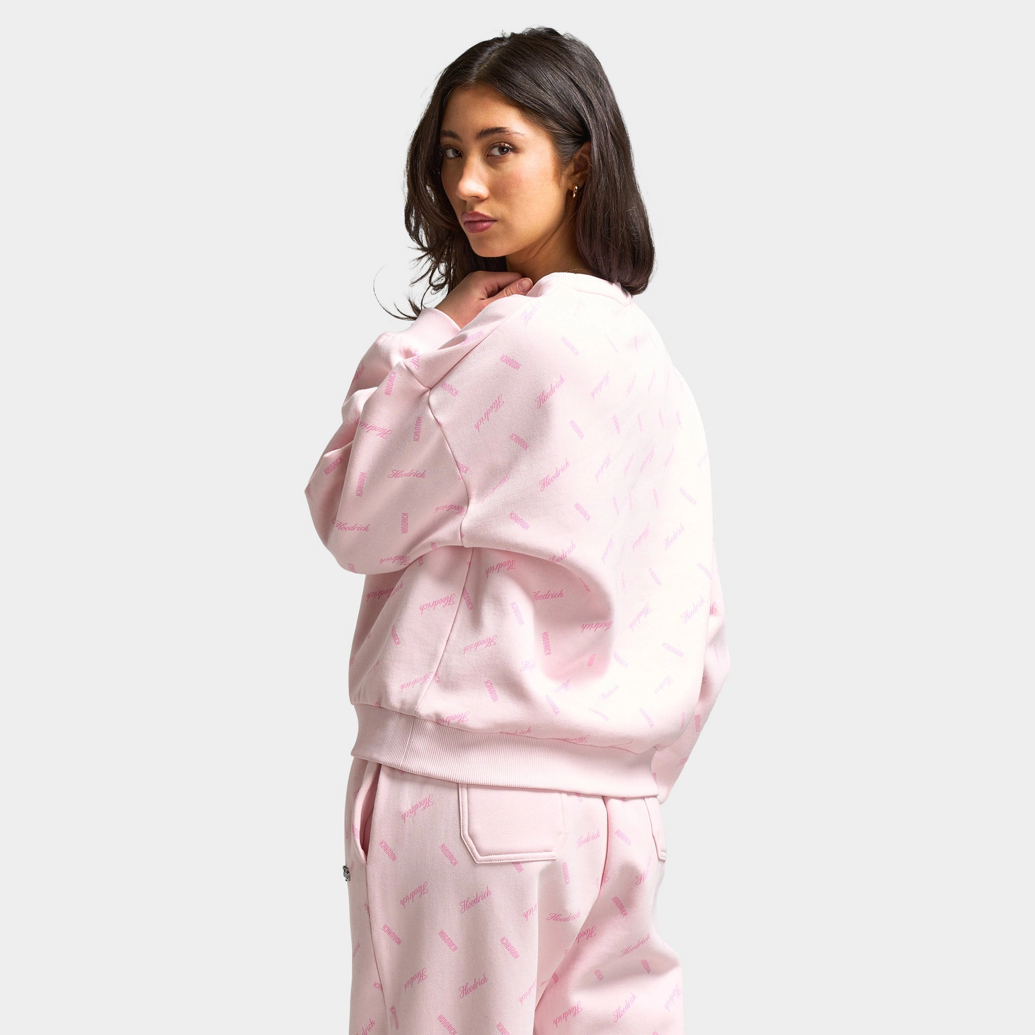 Hoodrich Women's Flock Oversized Sweatshirt Pink A Boo / Silver
