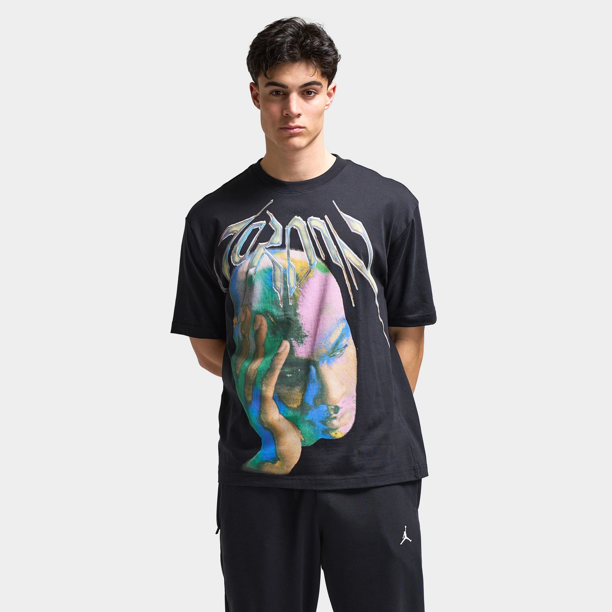 Jordan Dri-FIT Think Graphic T-Shirt Black / White