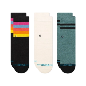 Kids' Crew Socks - Maliboo 3 Pack - Black