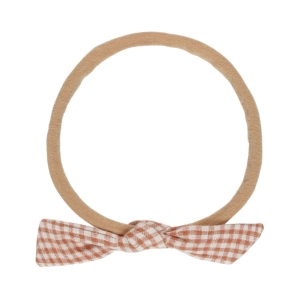 Little Knot Headband - Poppy Gingham