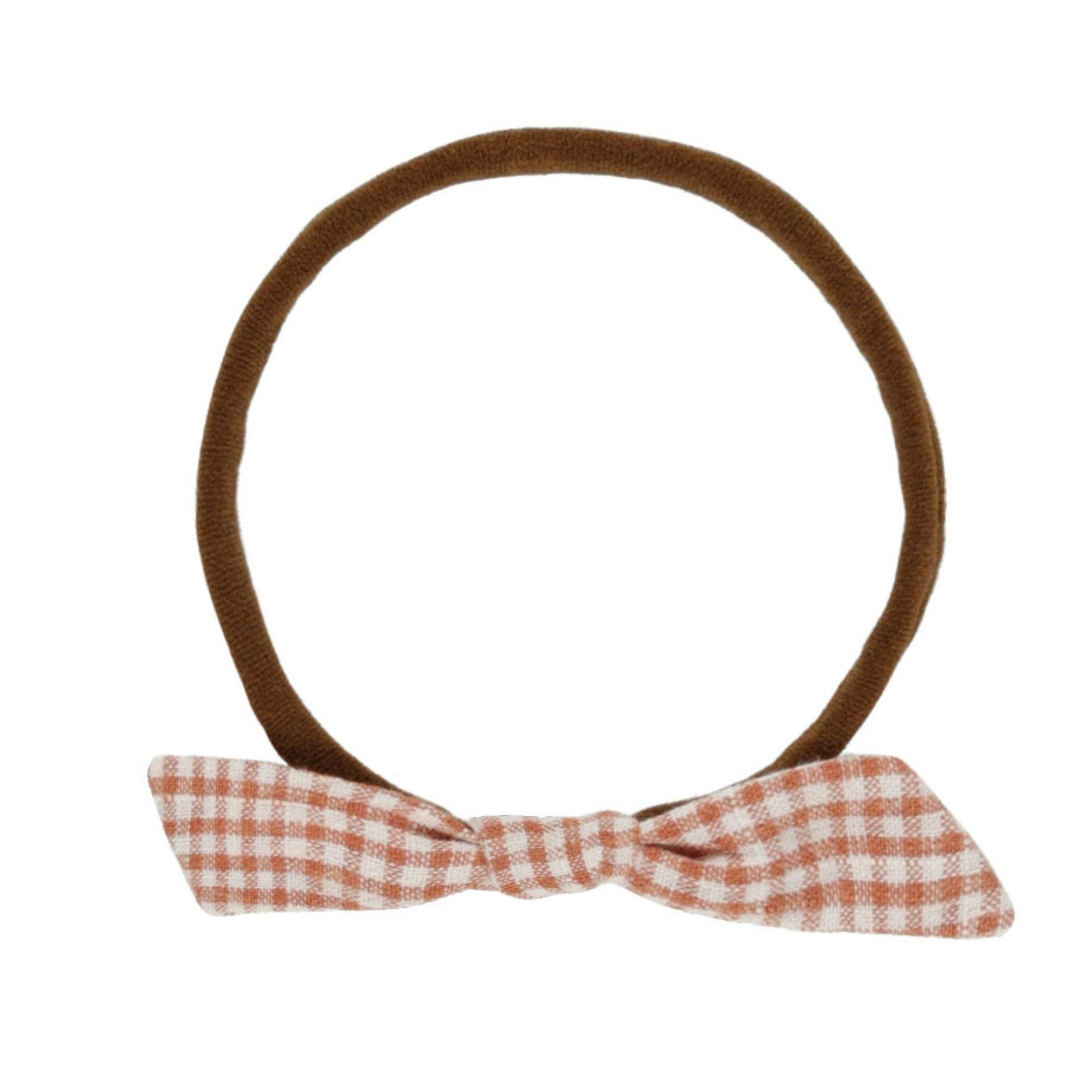 Little Knot Headband - Poppy Gingham