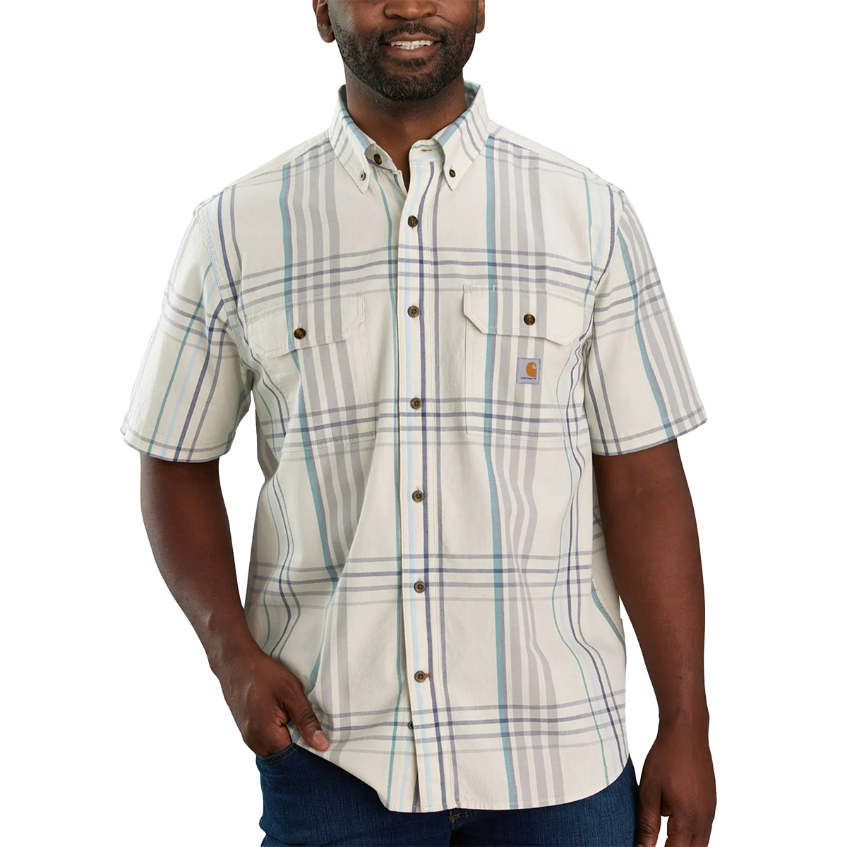 Men's Midweight Short Sleeve Plaid Shirt