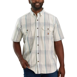 Men's Midweight Short Sleeve Plaid Shirt