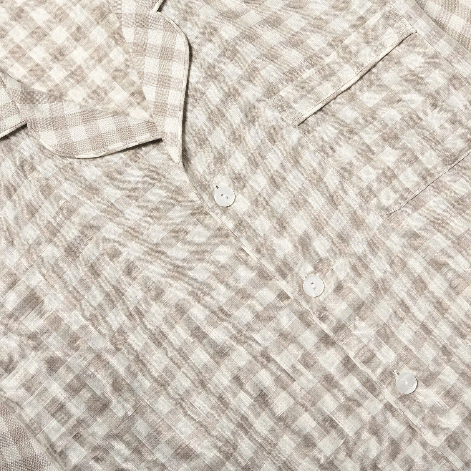 Men's Mushroom Gingham Pyjama Trouser Set