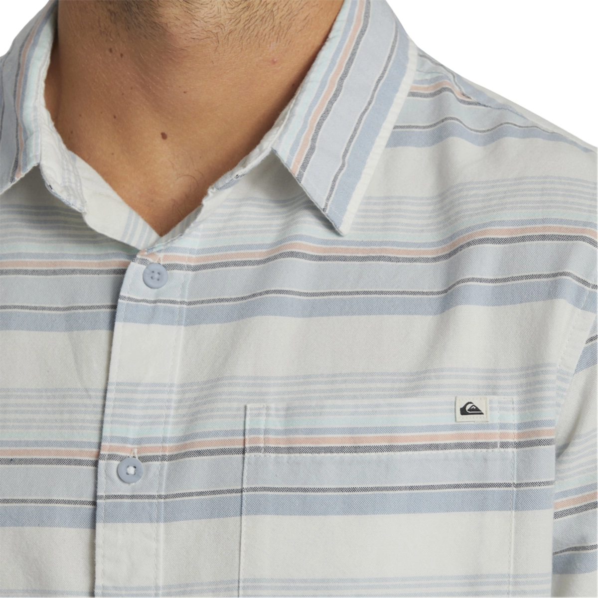 Men's Oxford Stripe Classic Short Sleeve Woven Shirt