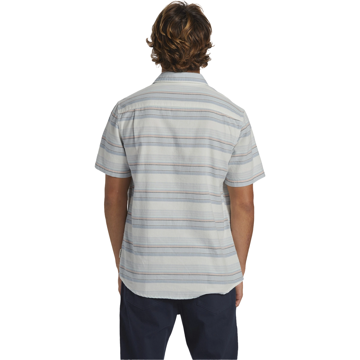 Men's Oxford Stripe Classic Short Sleeve Woven Shirt