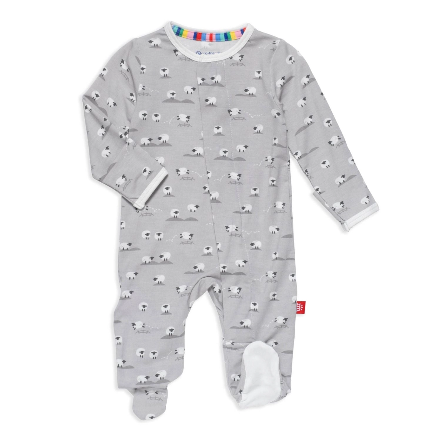 Modal Magnetic Footie - Baa Baa Baby - Gray