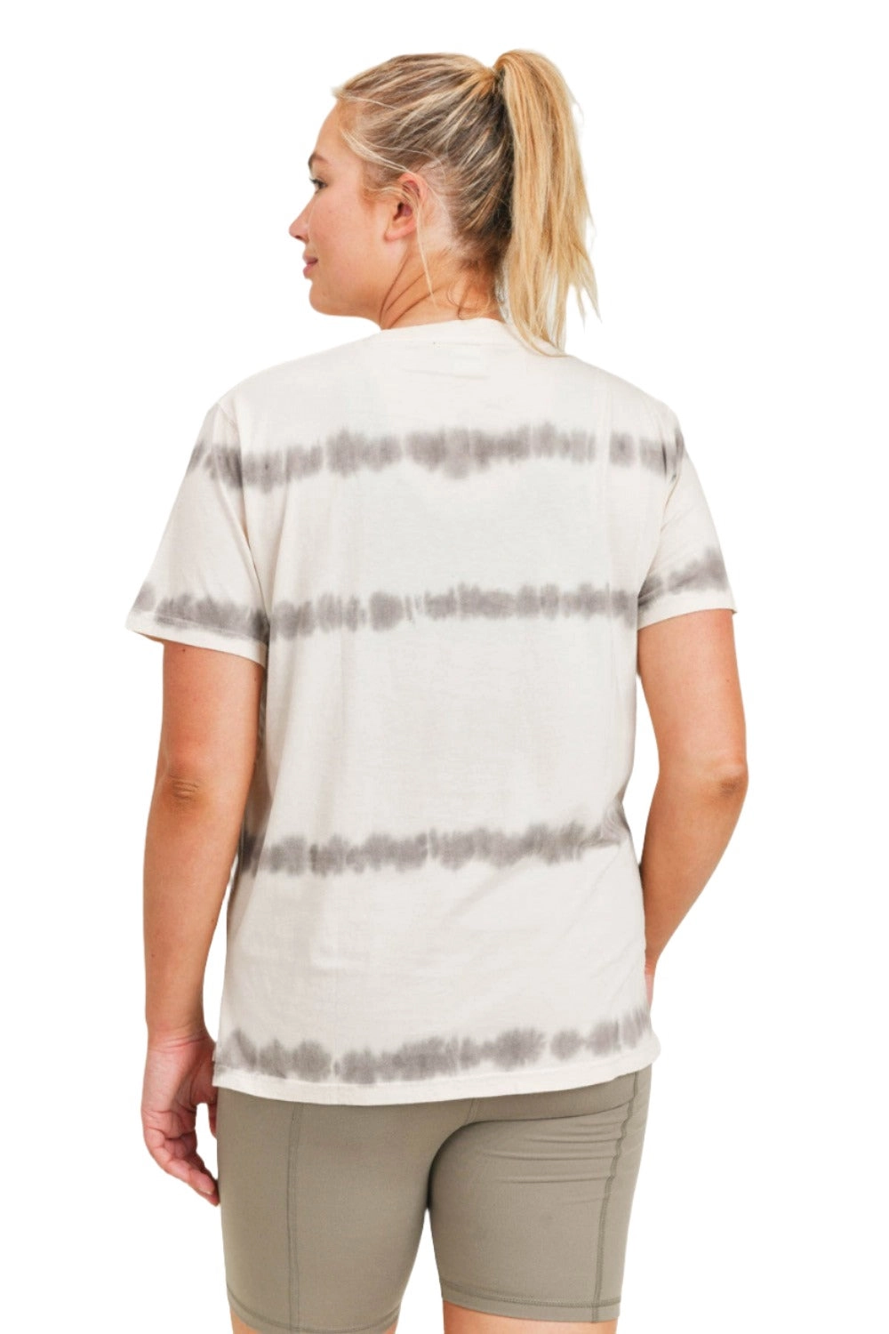 Mono B Split Hem Tie-Dye Basic Tee KT11735