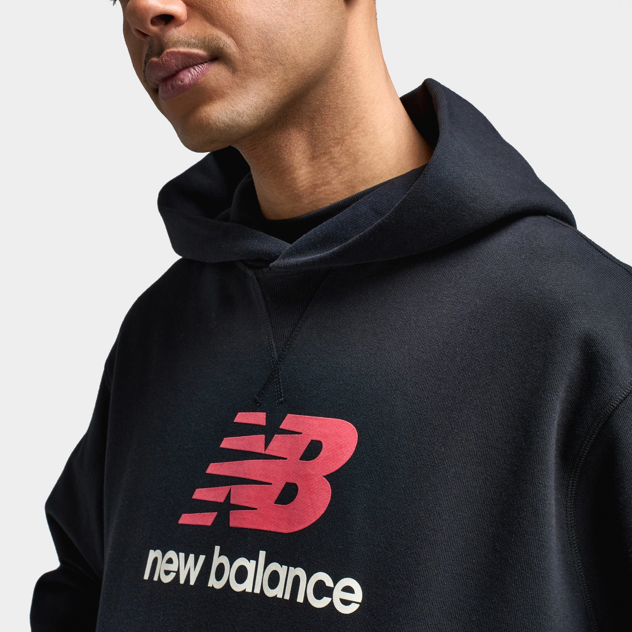 New Balance Athletics French Terry Logo Hoodie / Black