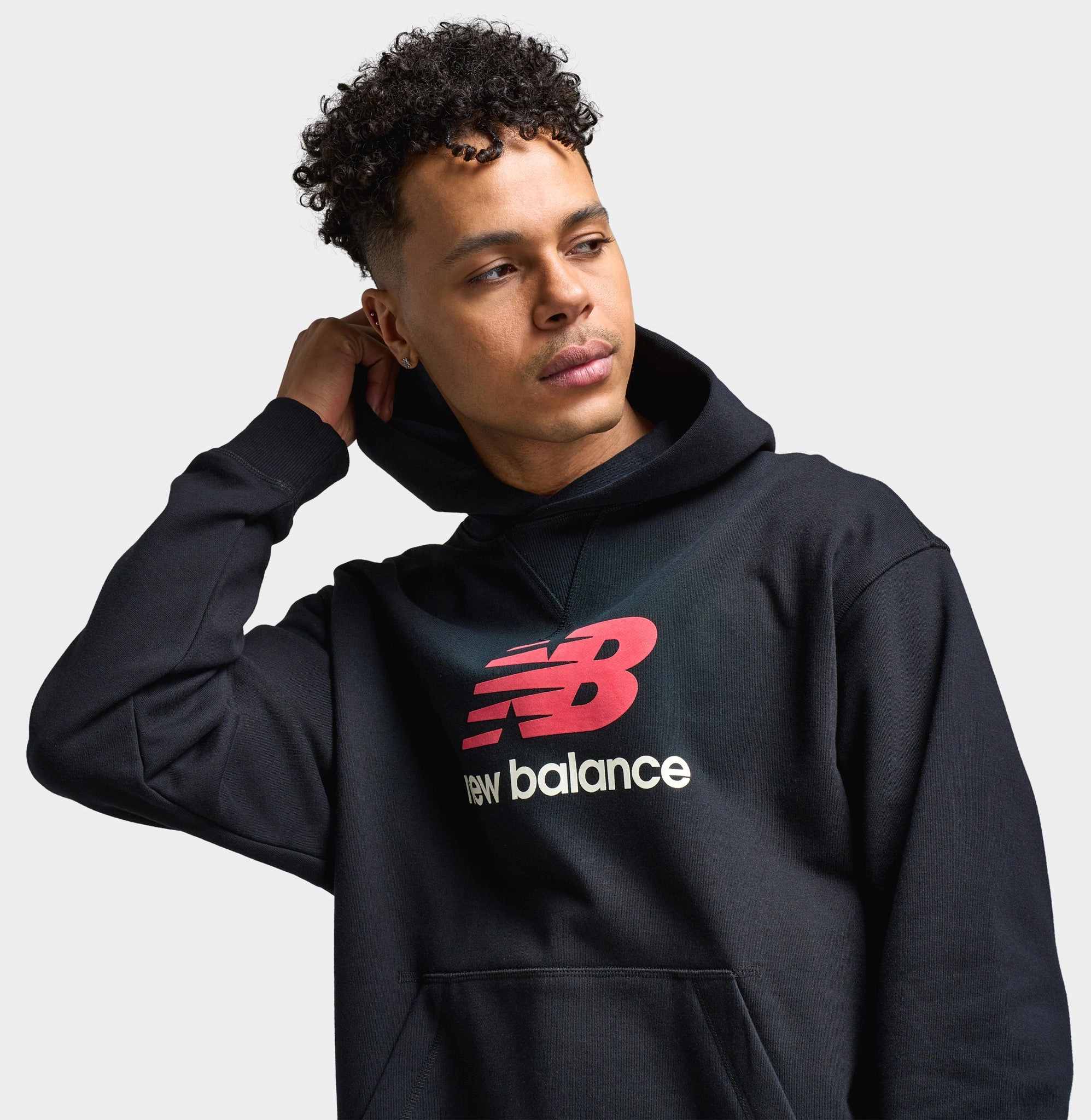 New Balance Athletics French Terry Logo Hoodie / Black