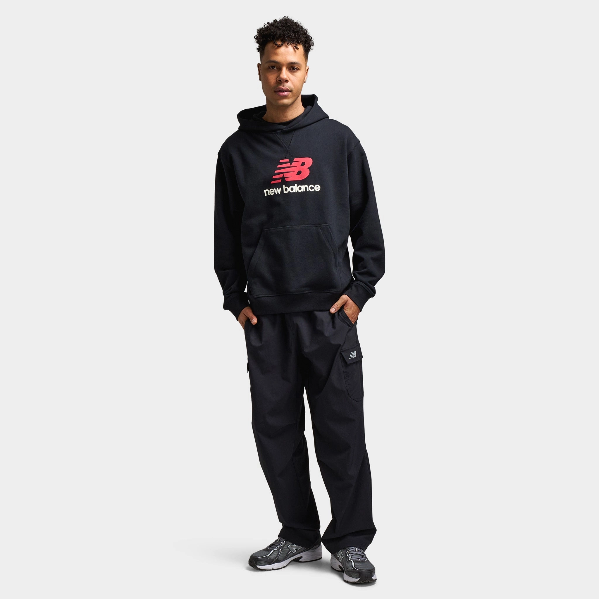 New Balance Athletics French Terry Logo Hoodie / Black