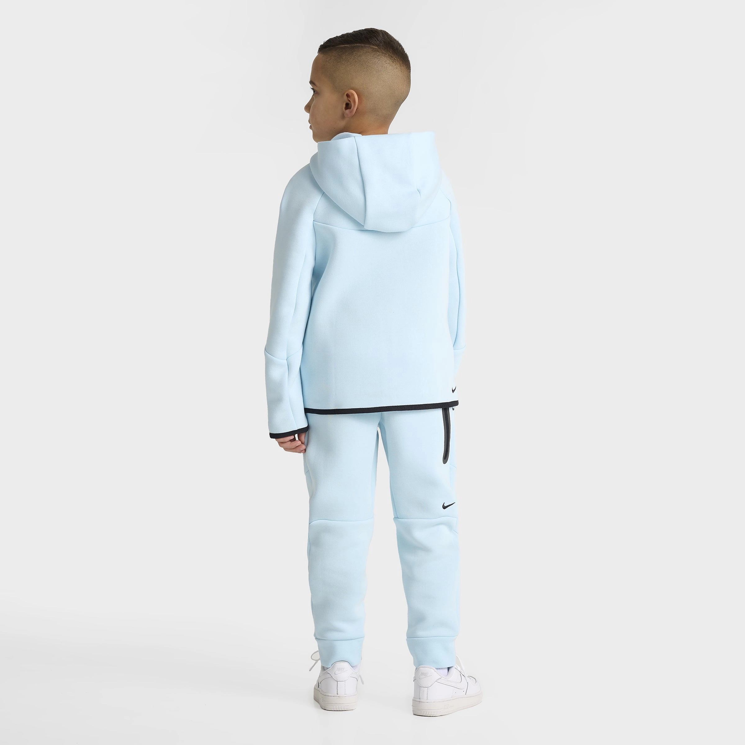 Nike Sportswear Children's Tech Fleece Full Zip Hoodie Set / Glacier Blue