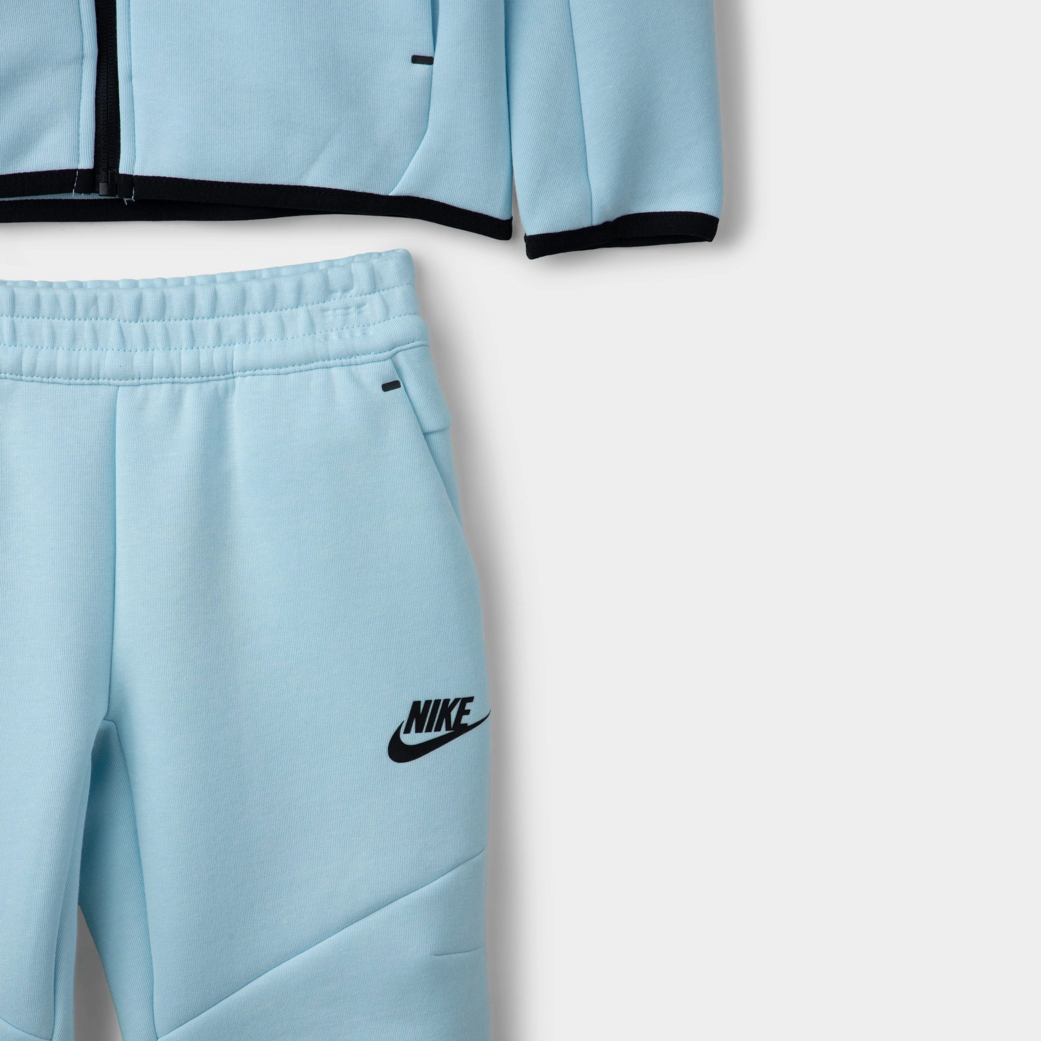 Nike Sportswear Children's Tech Fleece Full Zip Hoodie Set / Glacier Blue
