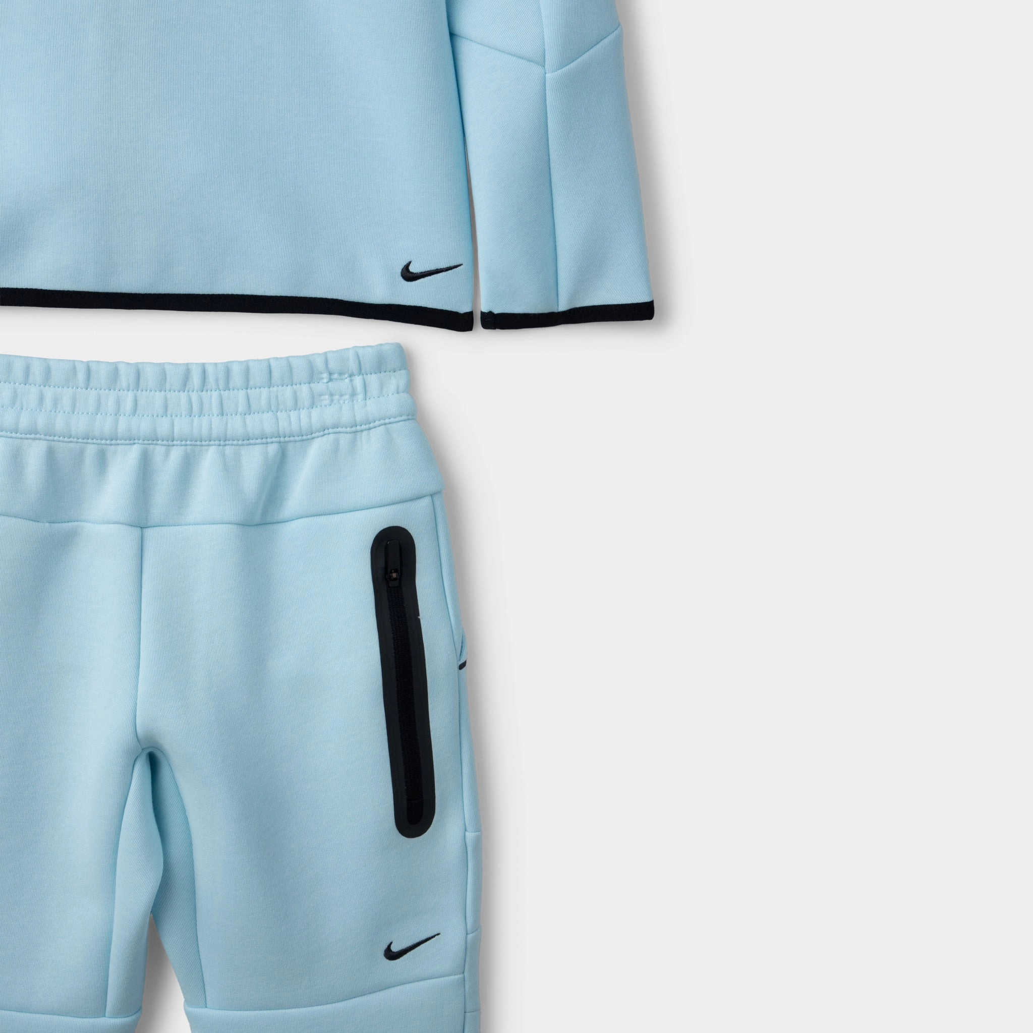 Nike Sportswear Children's Tech Fleece Full Zip Hoodie Set / Glacier Blue