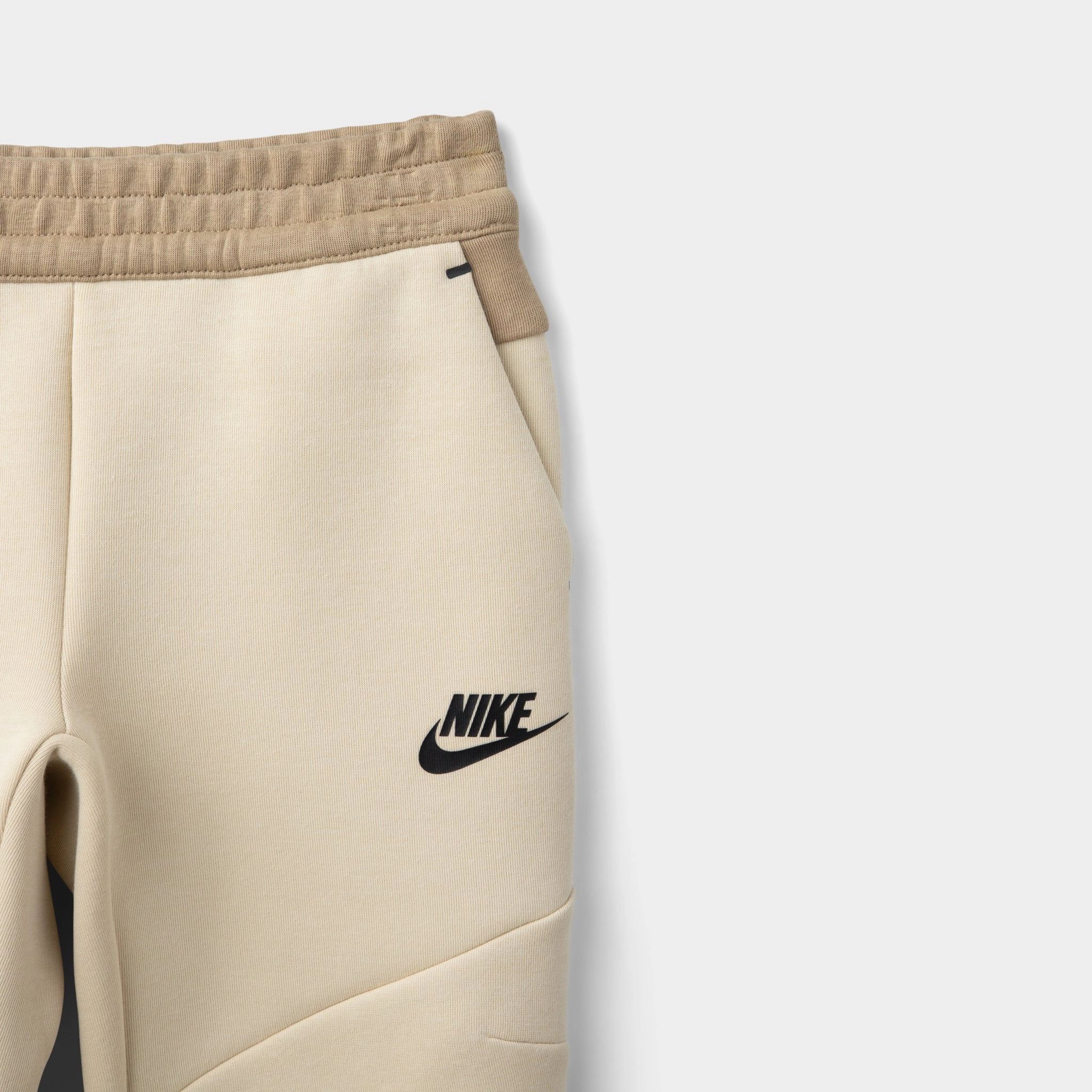 Nike Sportswear Children's Tech Fleece Full Zip Hoodie Set / Light Khaki