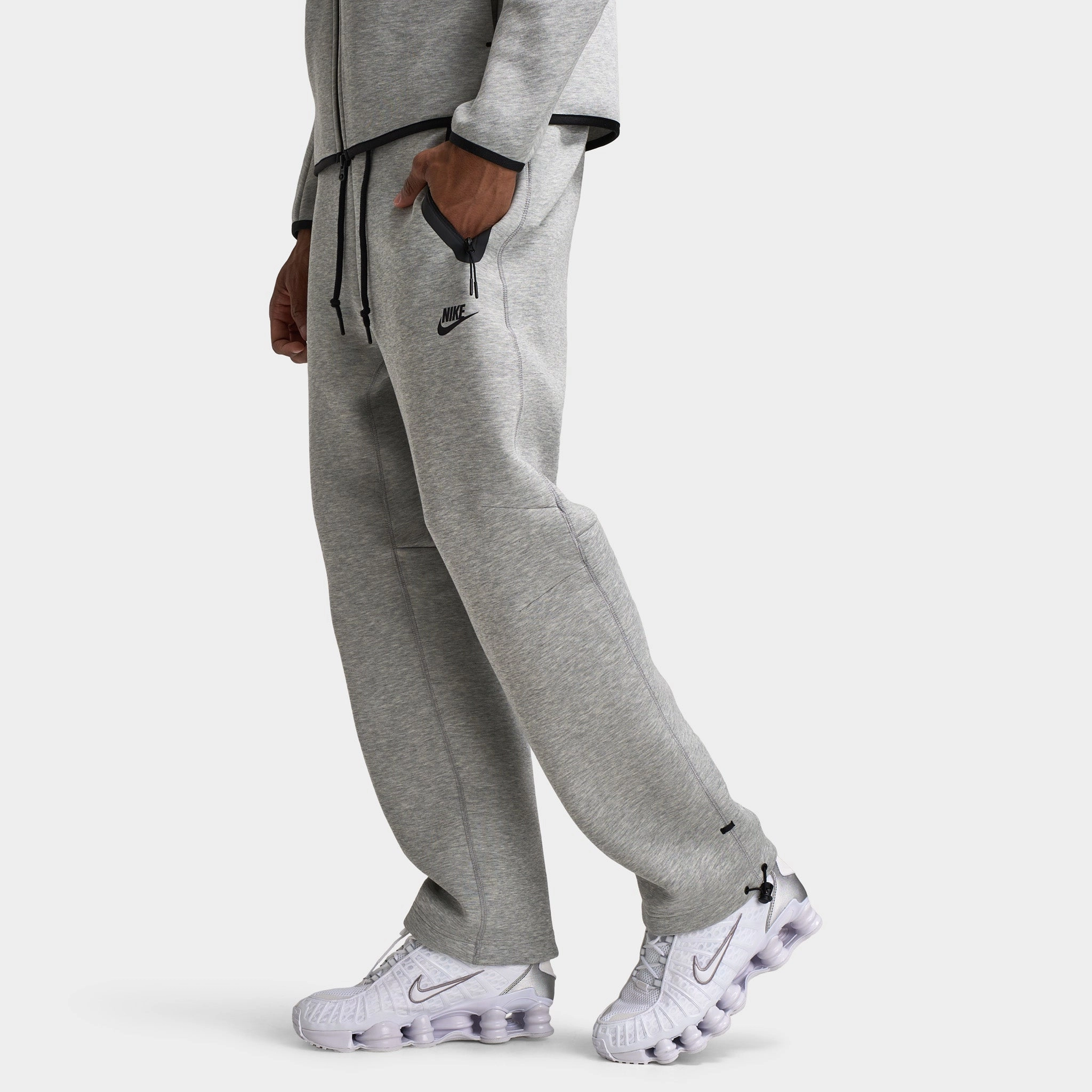 Nike Tech Fleece Open Hem Joggers Dark Heather Grey / Black