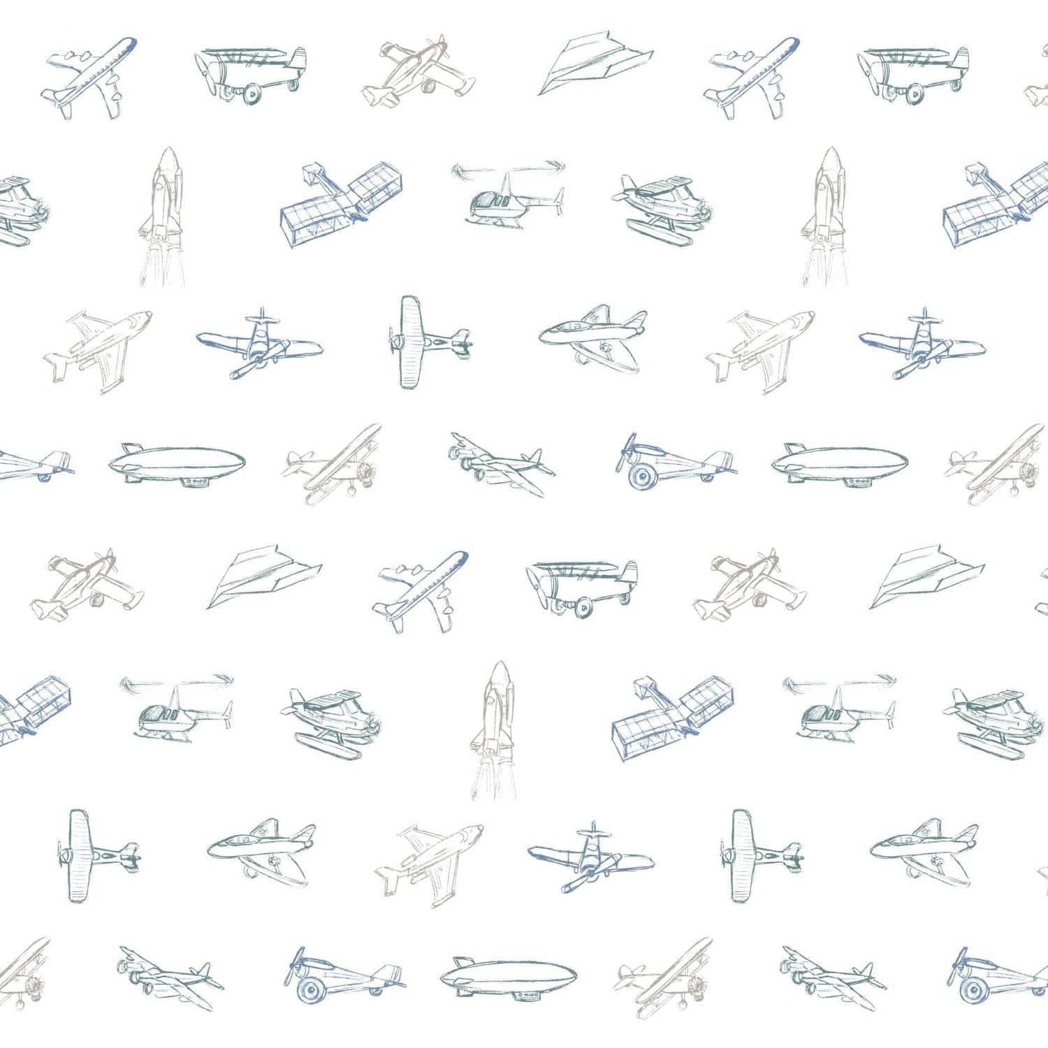Organic Cotton Magnetic Footie - Airplanes
