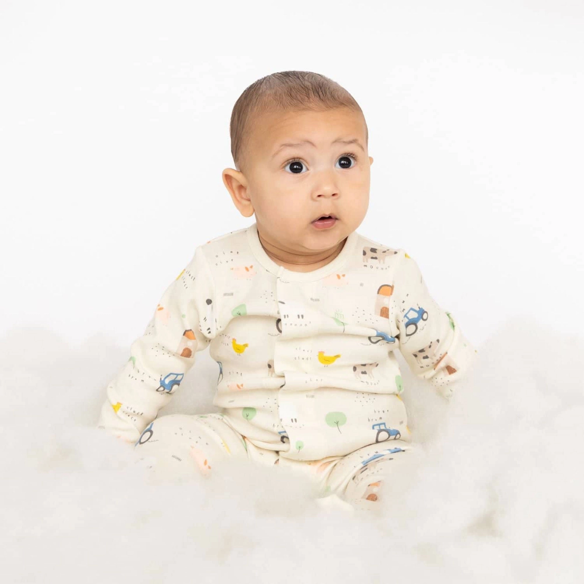 Organic Cotton Magnetic Footie - Pasture Bedtime