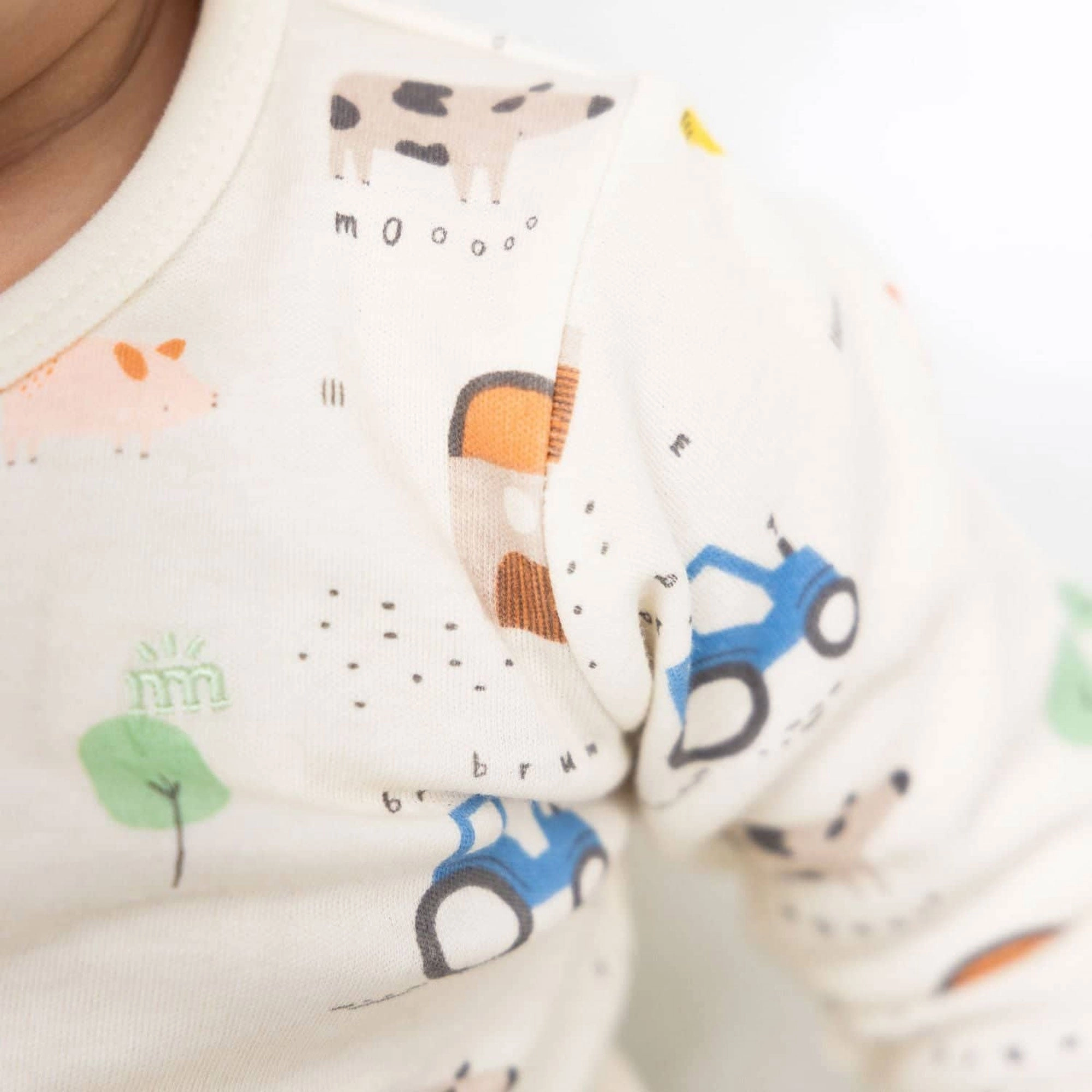 Organic Cotton Magnetic Footie - Pasture Bedtime