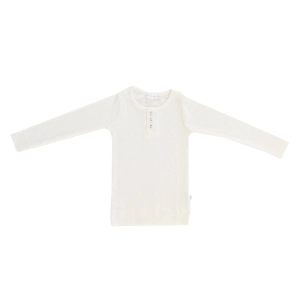 Organic Essential Longsleeve Henley - Milk