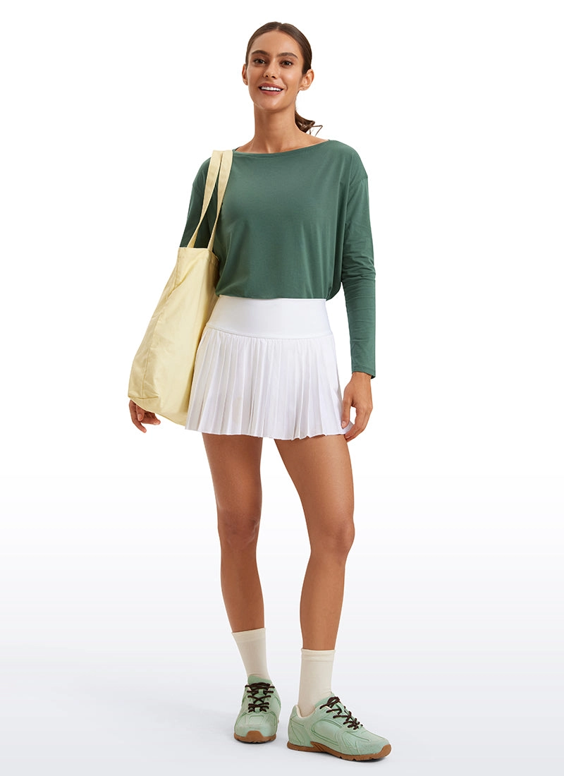 Pima Cotton Long Sleeves Boat Neck