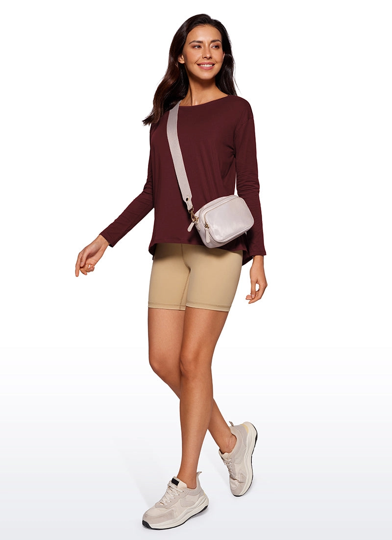 Pima Cotton Long Sleeves Boat Neck