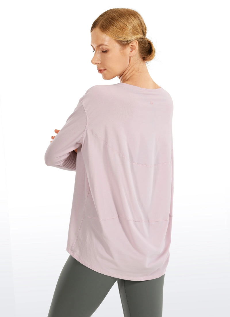 Pima Cotton Long Sleeves Boat Neck