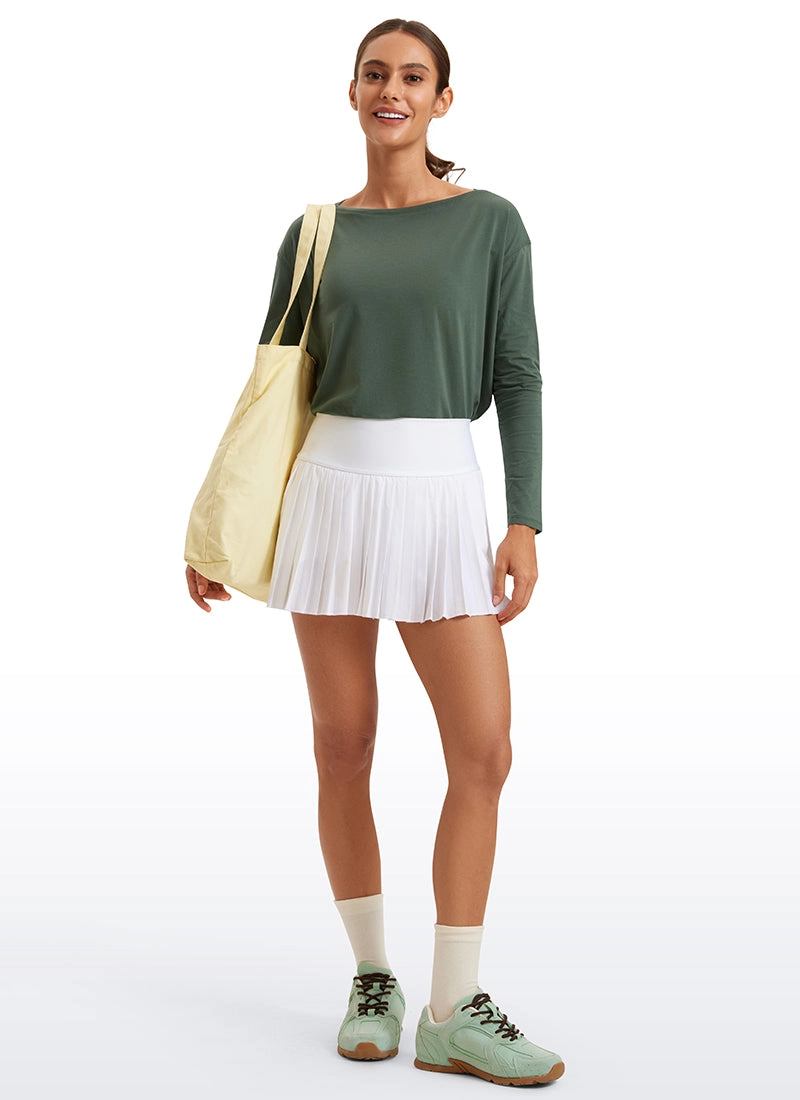 Pima Cotton Long Sleeves Boat Neck