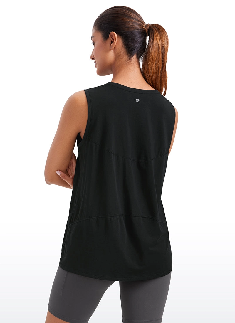 Pima Cotton Tank High Neck