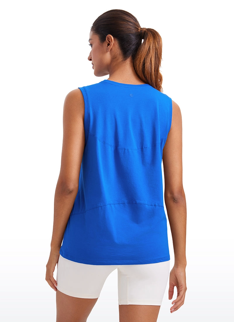 Pima Cotton Tank High Neck