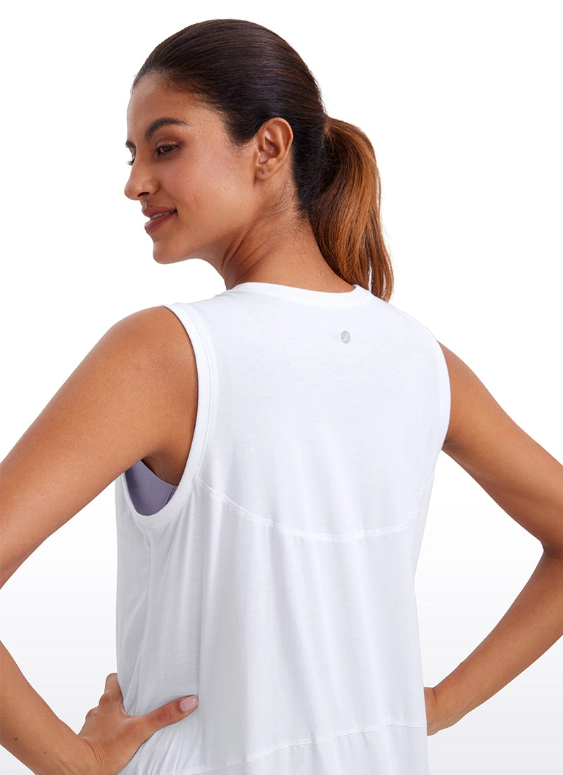 Pima Cotton Tank High Neck