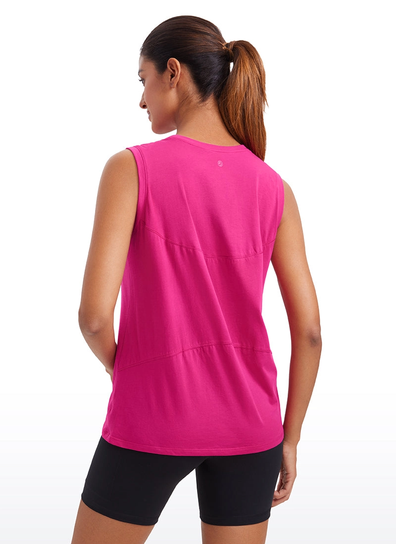 Pima Cotton Tank High Neck