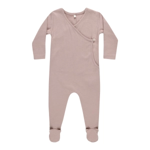 Pointelle Wrap Footie - Mauve - FINAL SALE