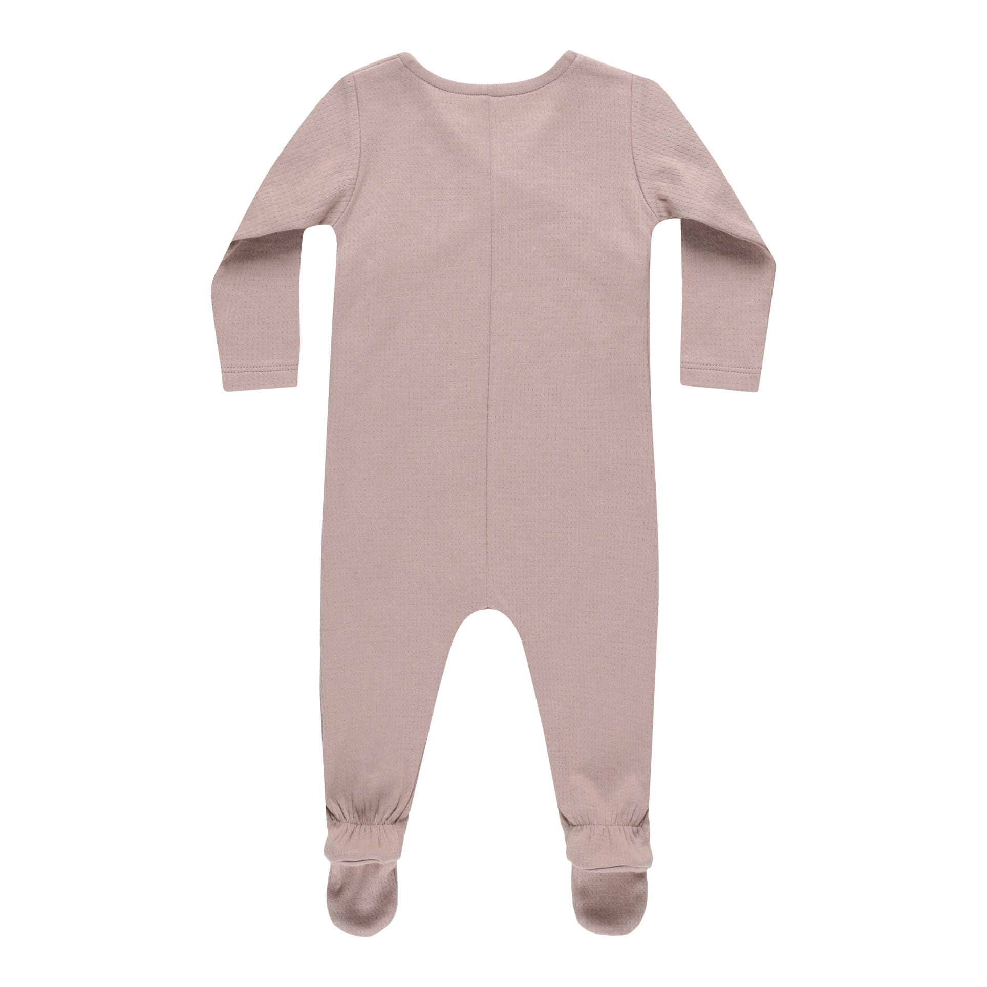 Pointelle Wrap Footie - Mauve - FINAL SALE