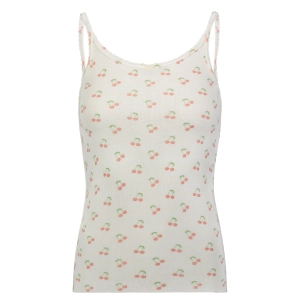 Polkadot CHERRY Print SCOOP CAMISOLE w Scallop