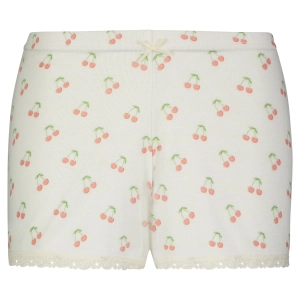 Polkadot CHERRY Print SHORT Mid Rise w Cluny Lace Hems