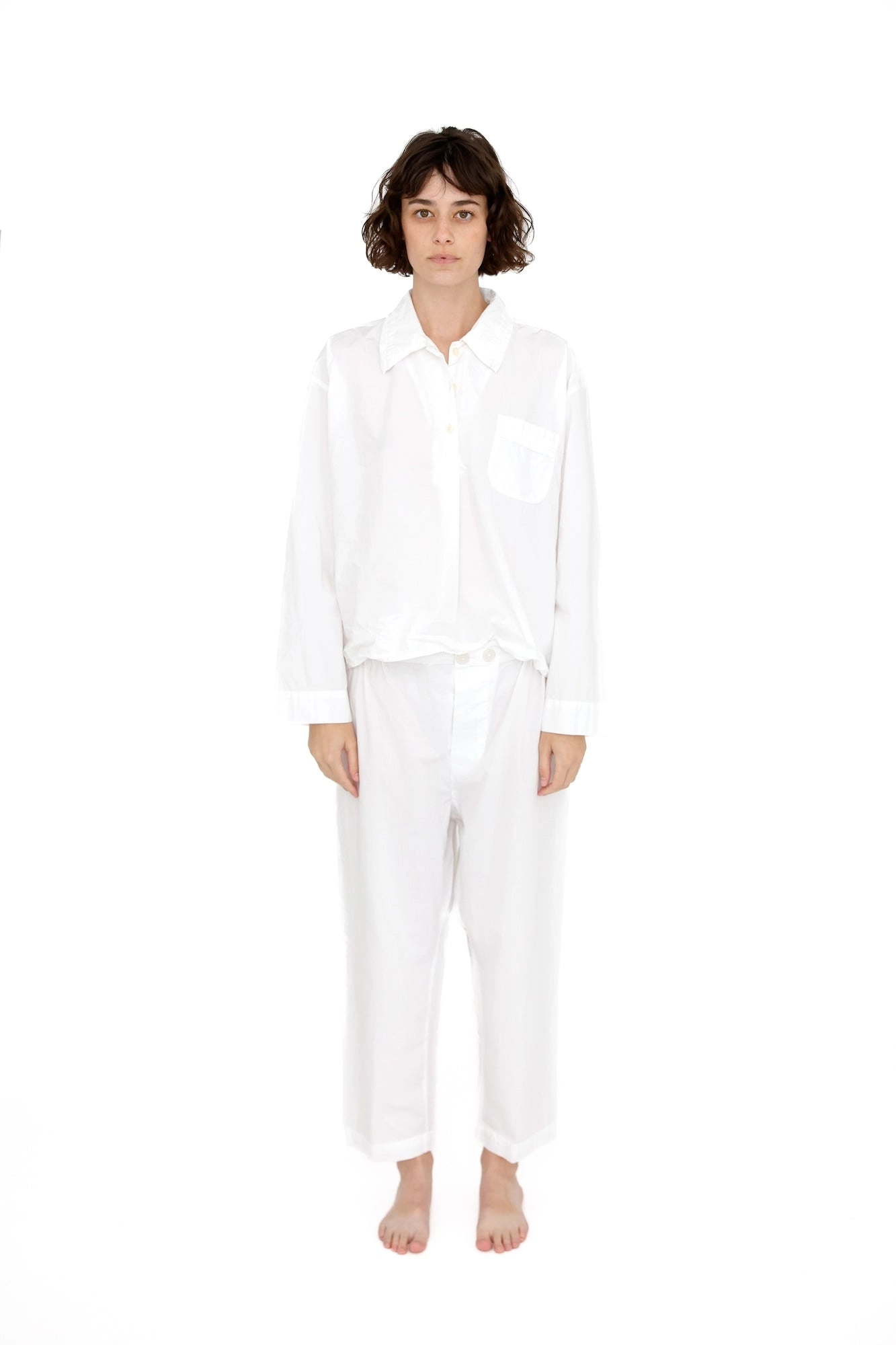 Pull Over PJ Shirt,  White