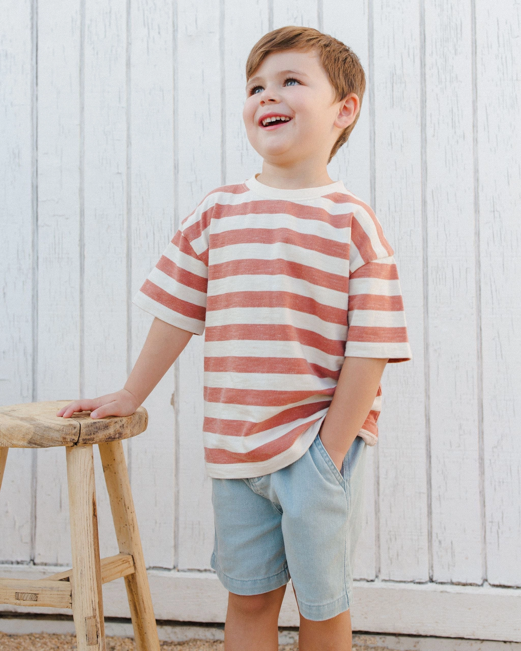 Relaxed Tee - Poppy Stripe