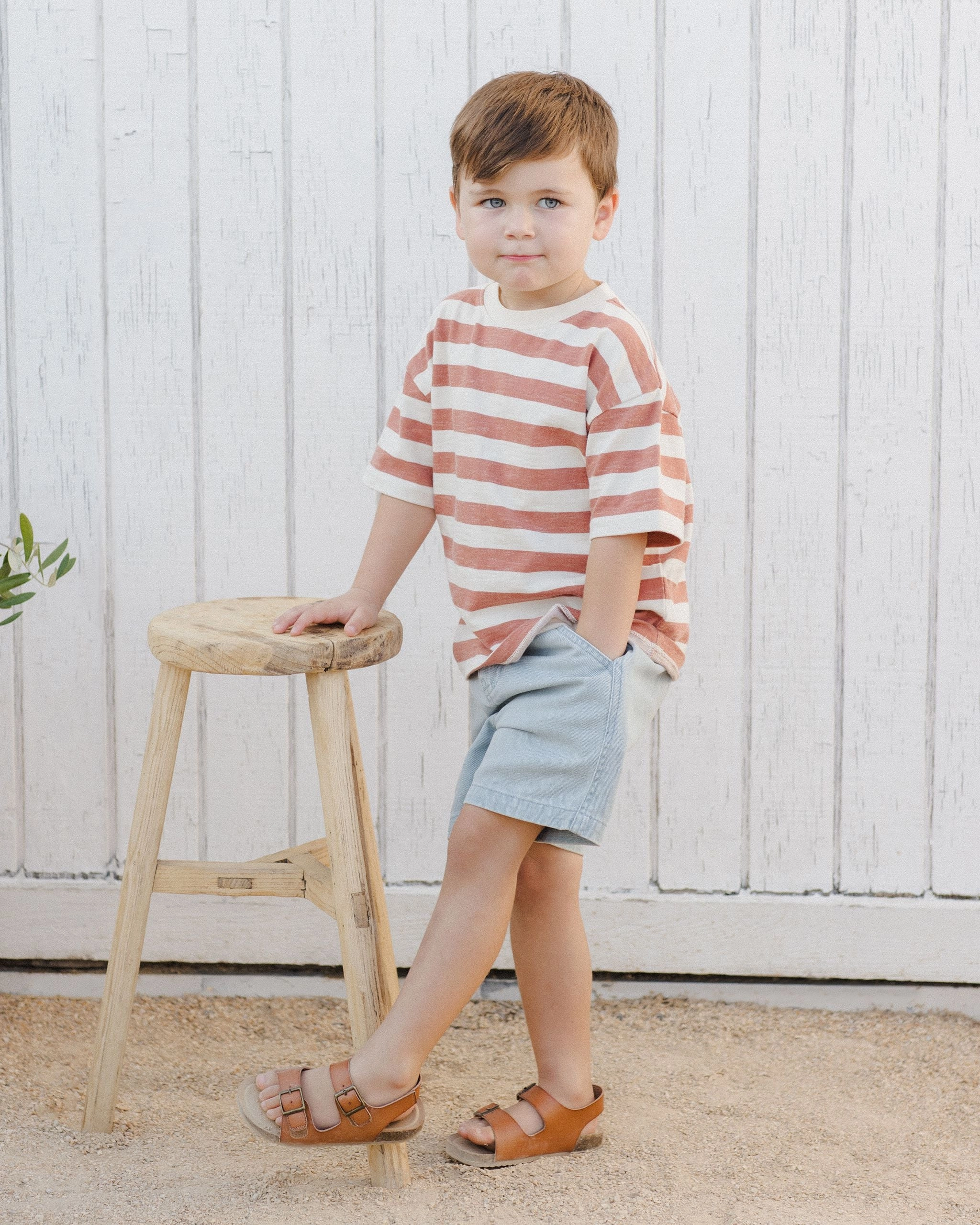 Relaxed Tee - Poppy Stripe