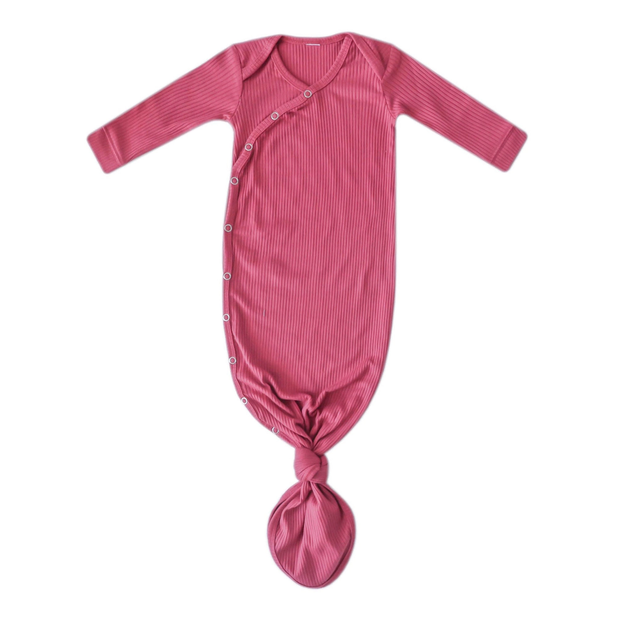 Rib Knit Newborn Knotted Gown
