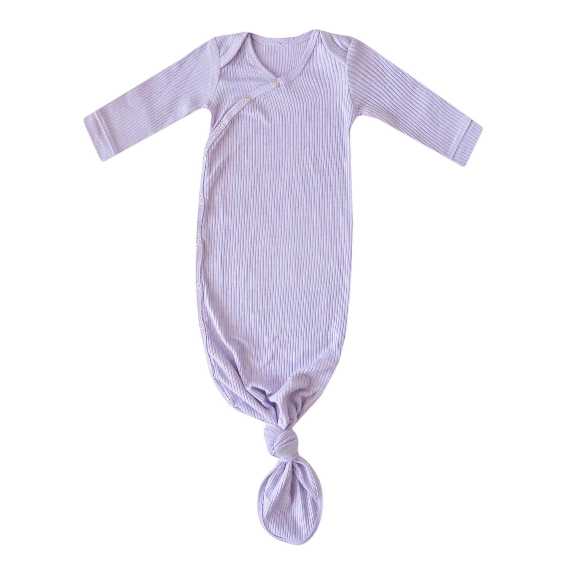 Rib Knit Newborn Knotted Gown