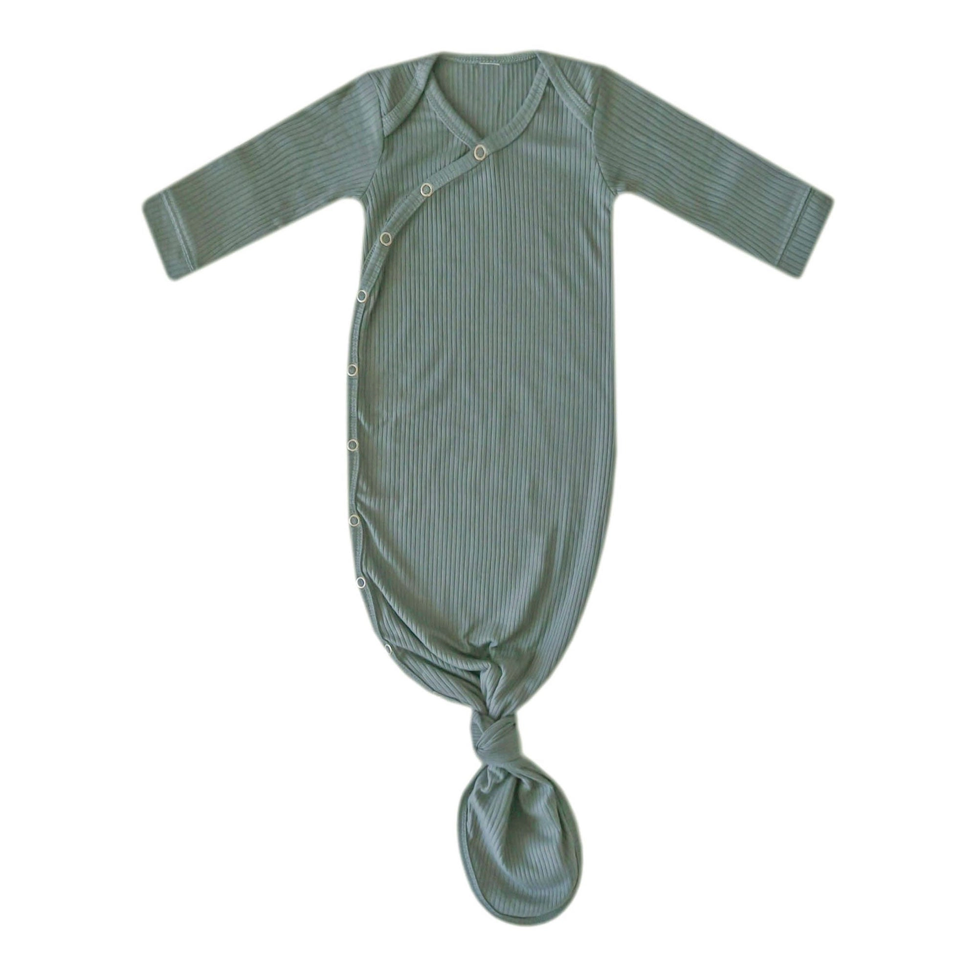 Rib Knit Newborn Knotted Gown