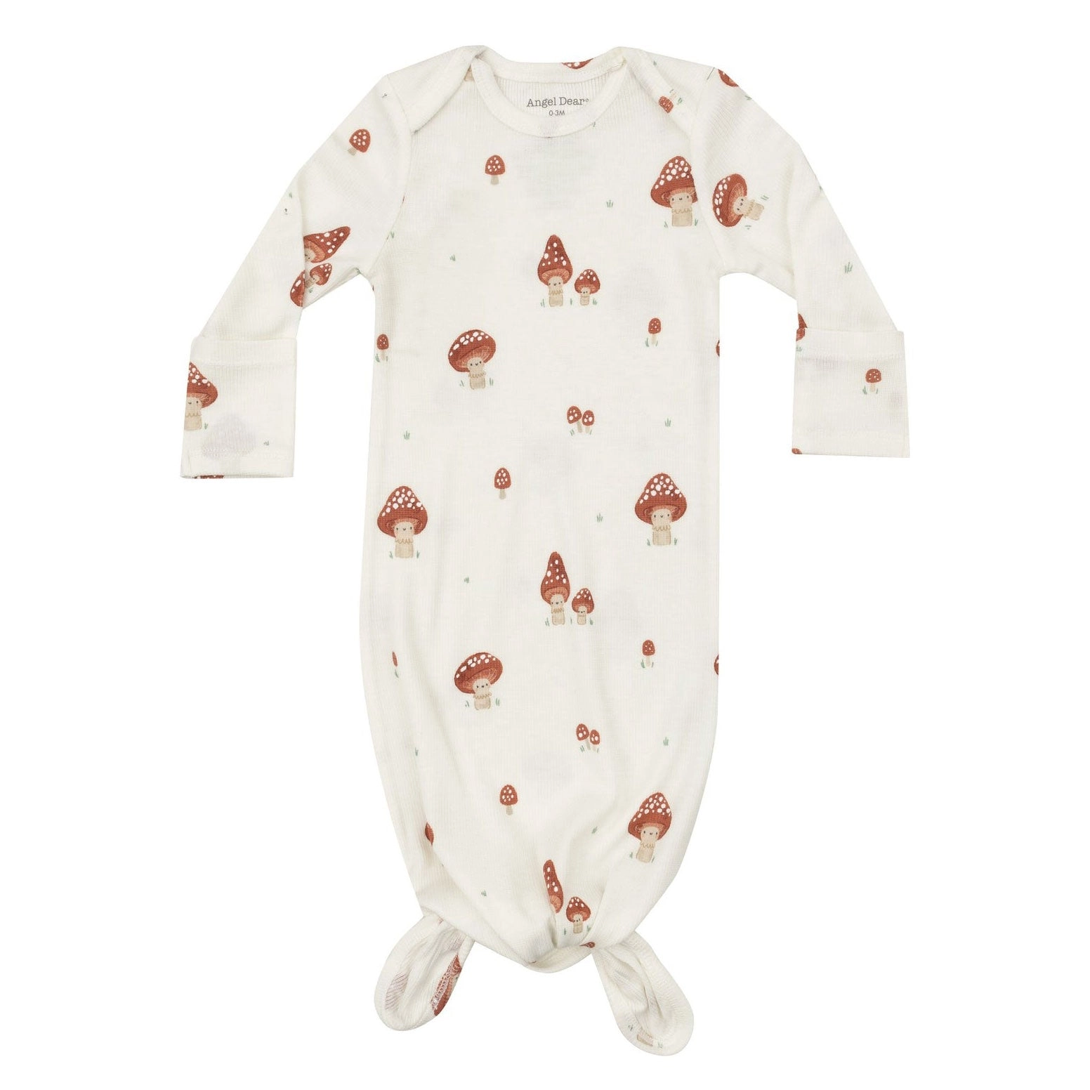 Rib Modal Knotted Gown - 0-3M