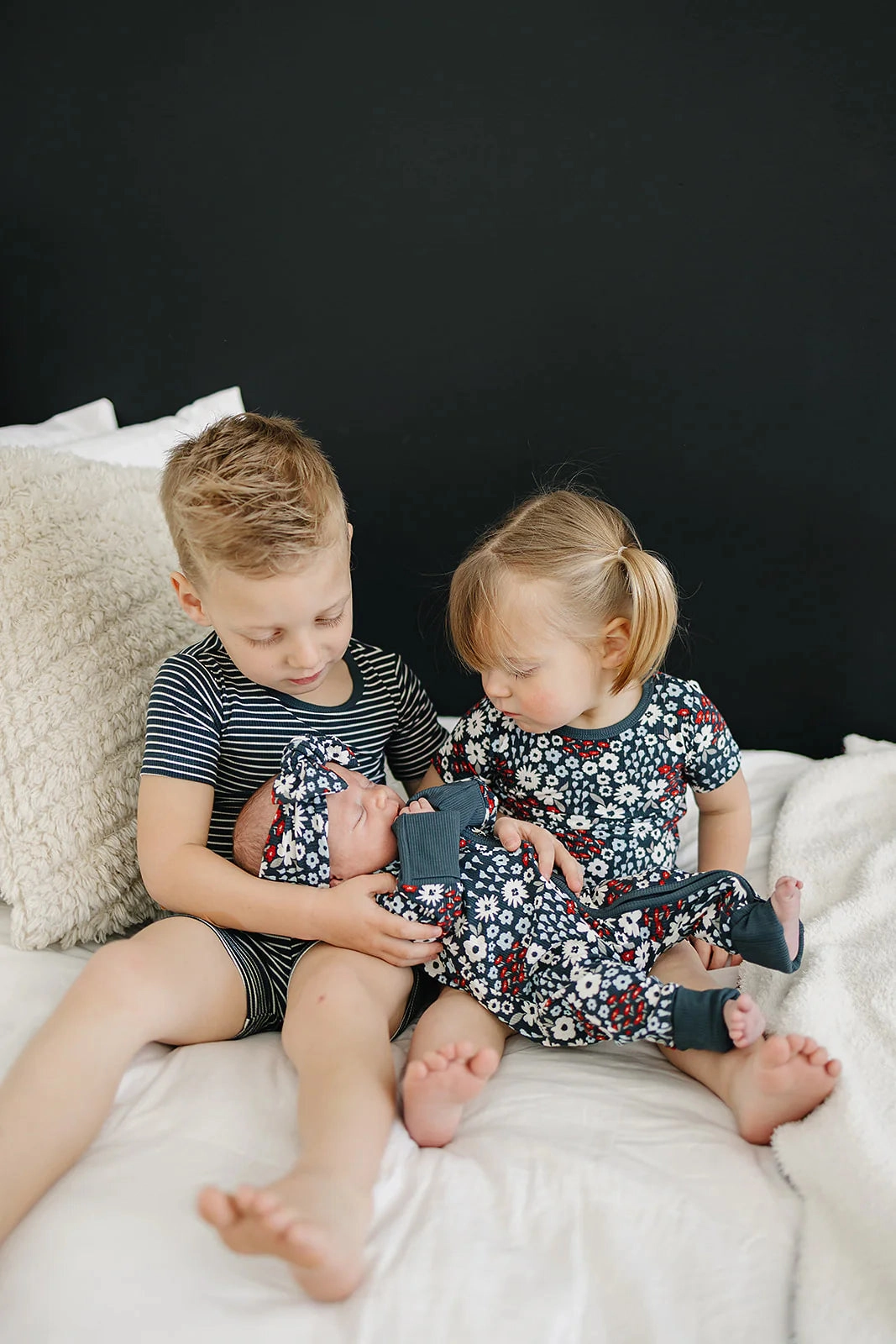 Ribbed Bamboo Zipper Pajama - Americana Floral